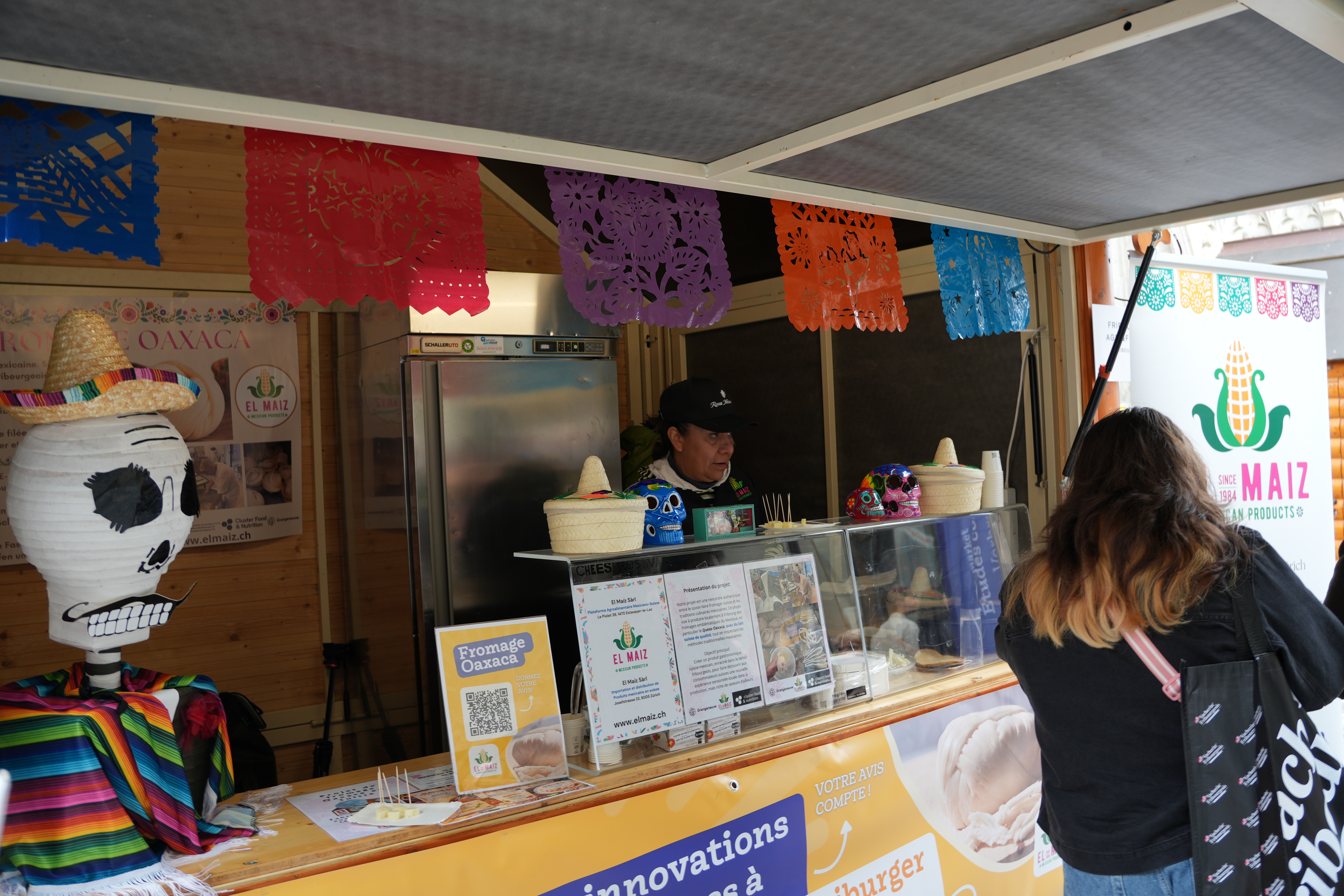 Le fromage Oaxaca d'El Maiz à l'honneur au stand Fribourg Agri&Food des Swiss Cheese Awards